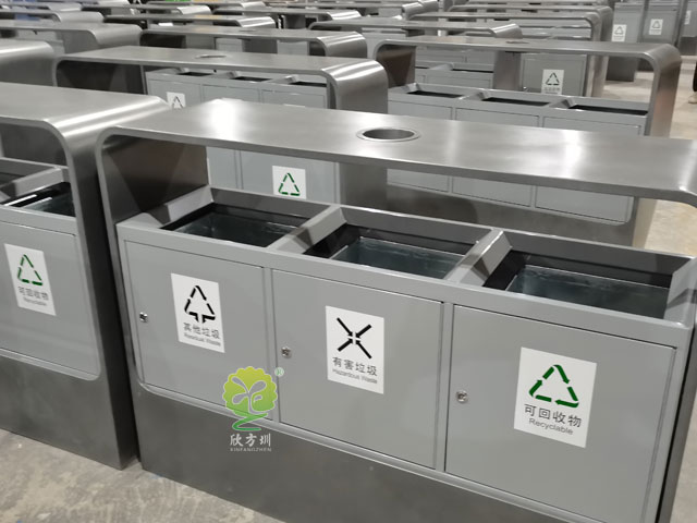 惠州商業(yè)街戶(hù)外不銹鋼垃圾箱廠家分類(lèi)定制