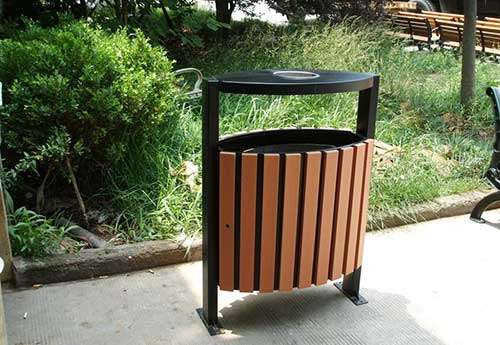 發貨廣州從化區，再獲好評的鋼木垃圾桶廠家