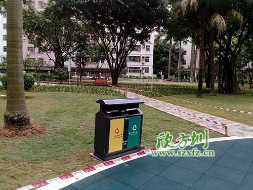 韶關(guān)機關(guān)鋼制垃圾桶，欣方圳量身定做